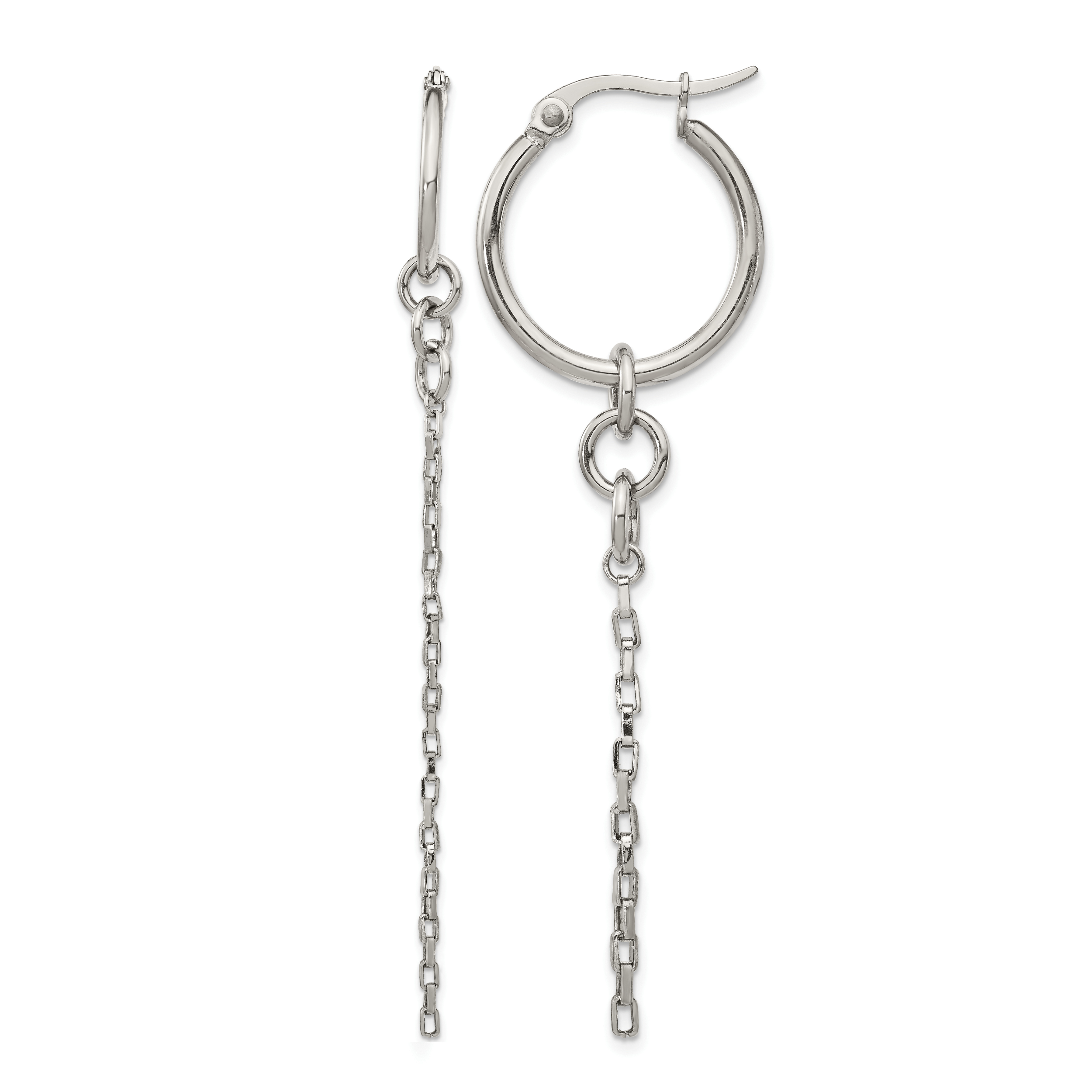 Stainless Steel Polished Drop Dangle Earrings for Women