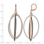 Stainless Steel Multi-Color Polished Textured Drop Dangle Earrings for Women