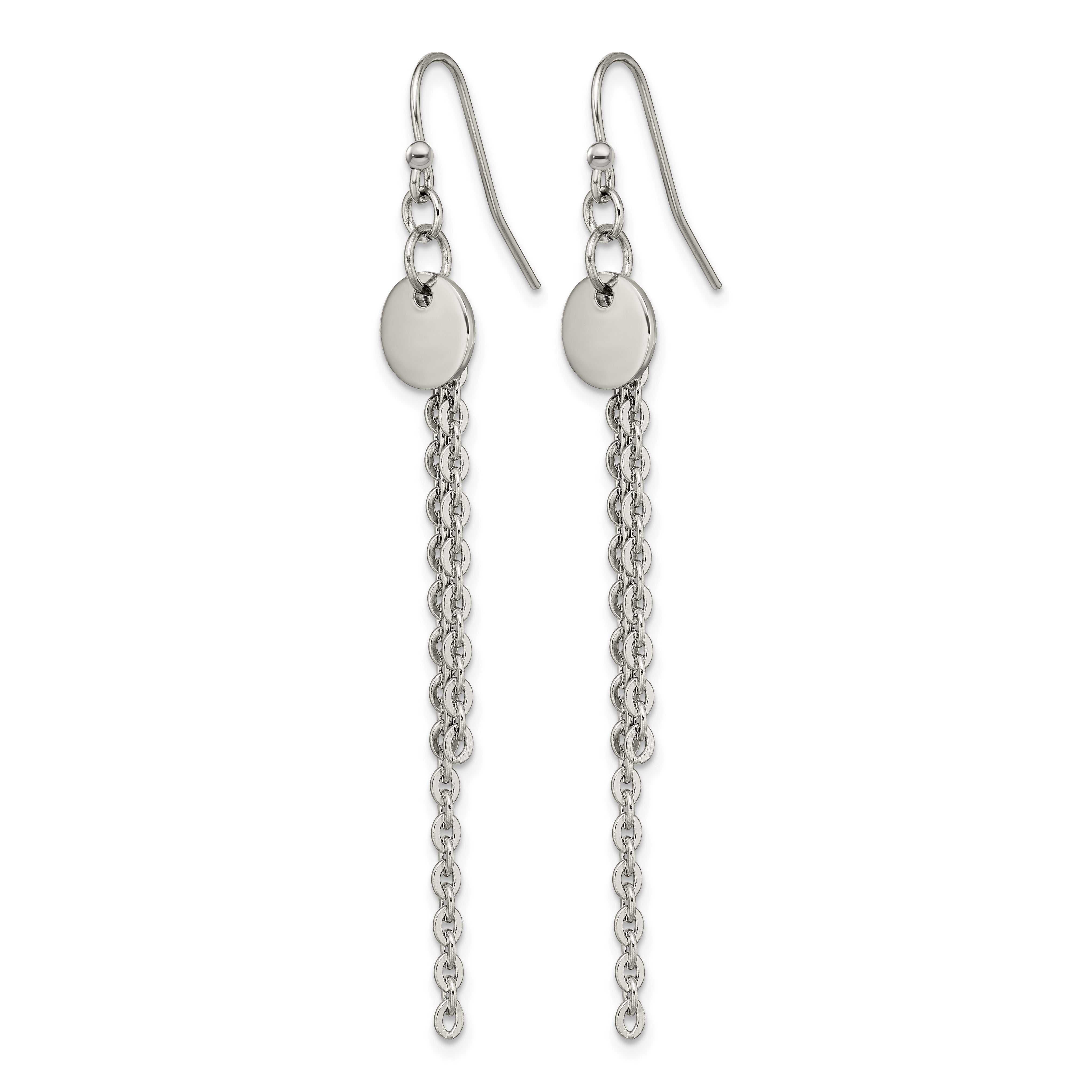 Stainless Steel Polished Drop Dangle Earrings for Women Secondary image