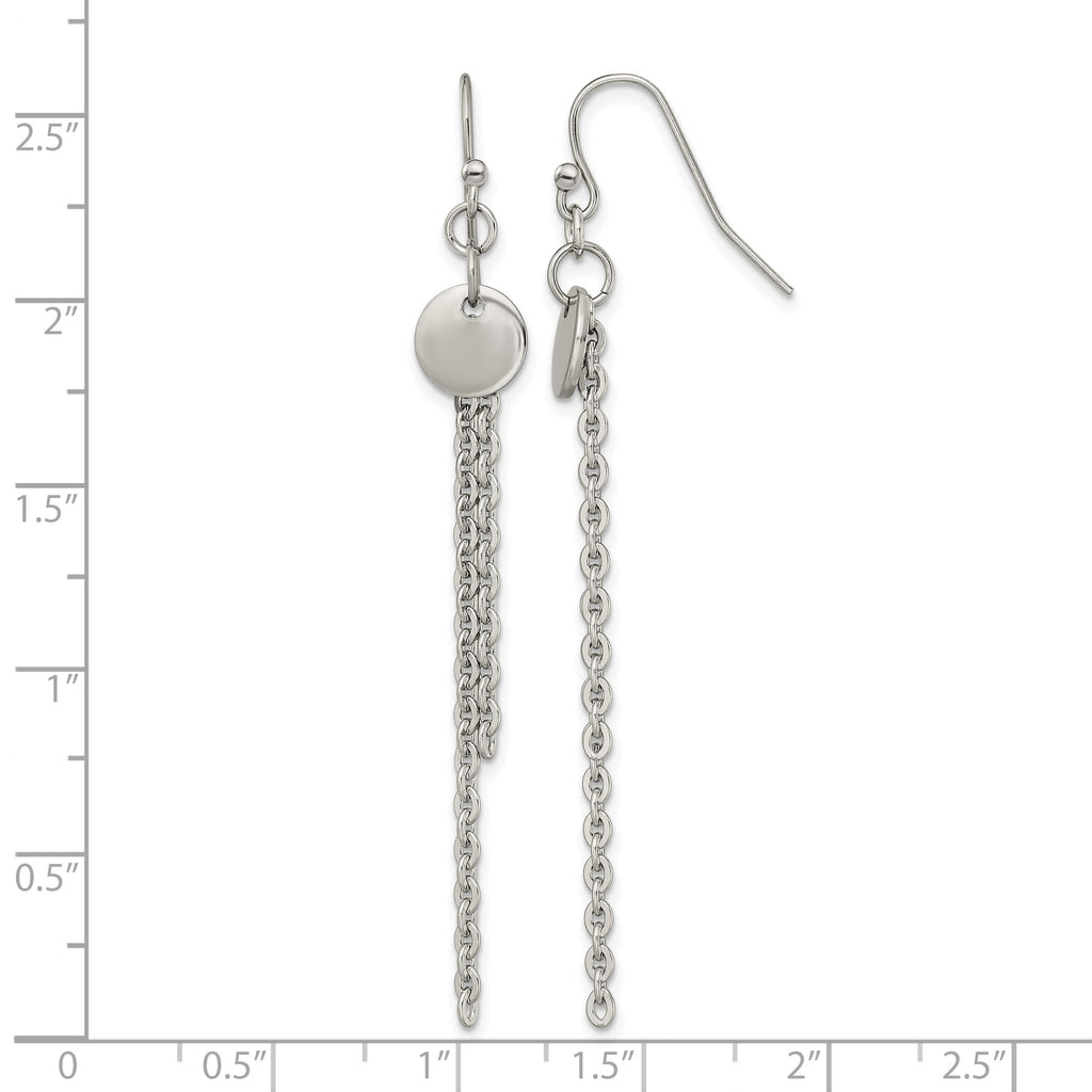 Stainless Steel Polished Drop Dangle Earrings for Women