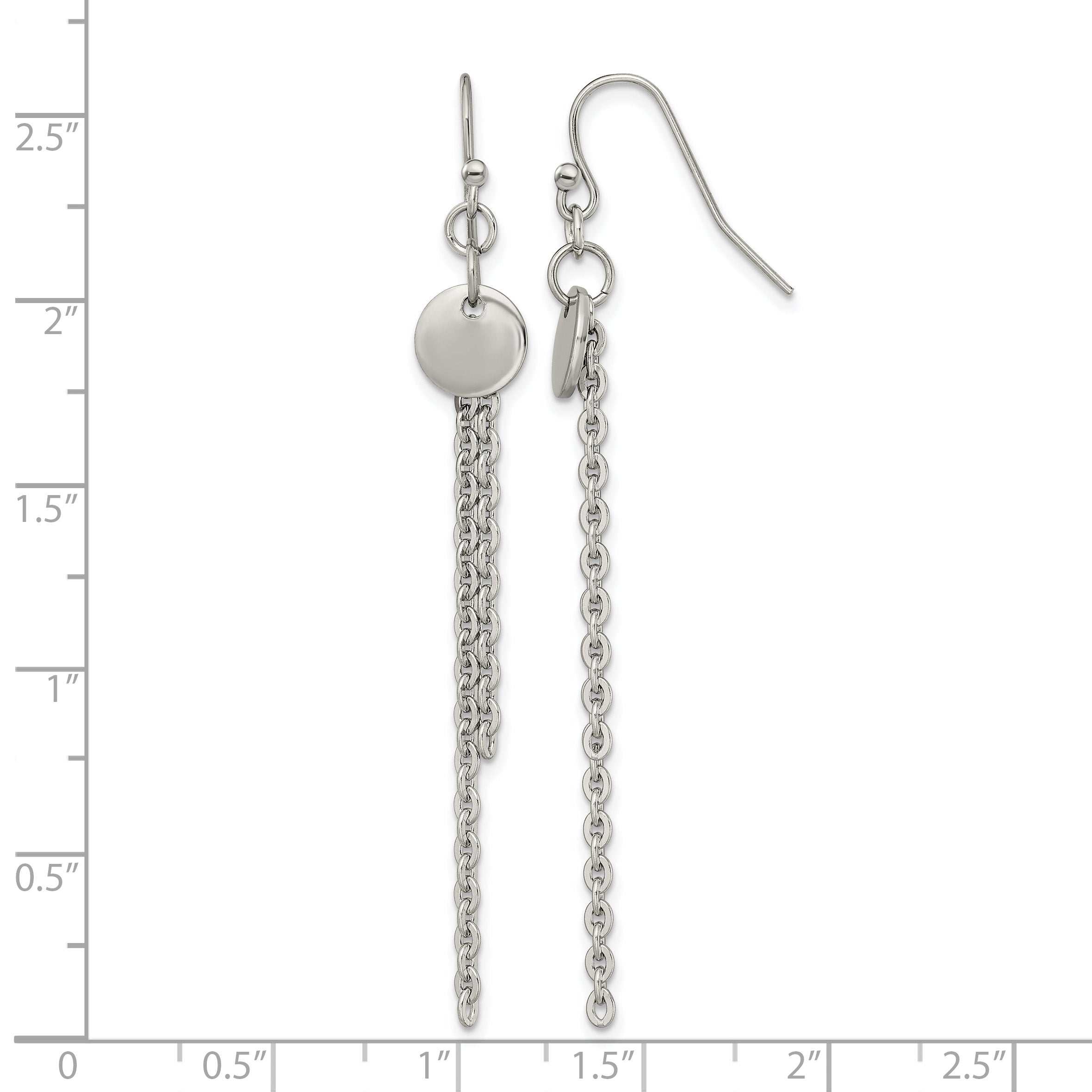 Stainless Steel Polished Drop Dangle Earrings for Women