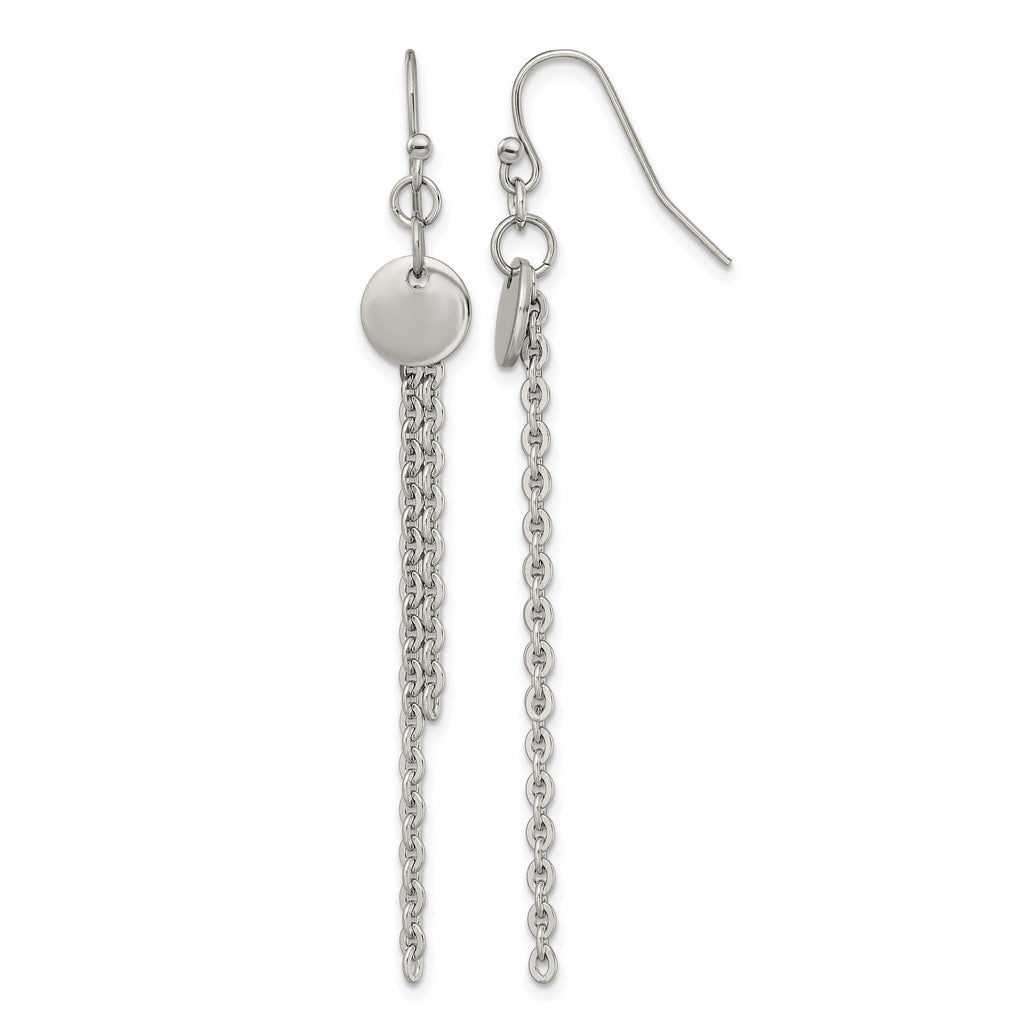 Stainless Steel Polished Drop Dangle Earrings for Women