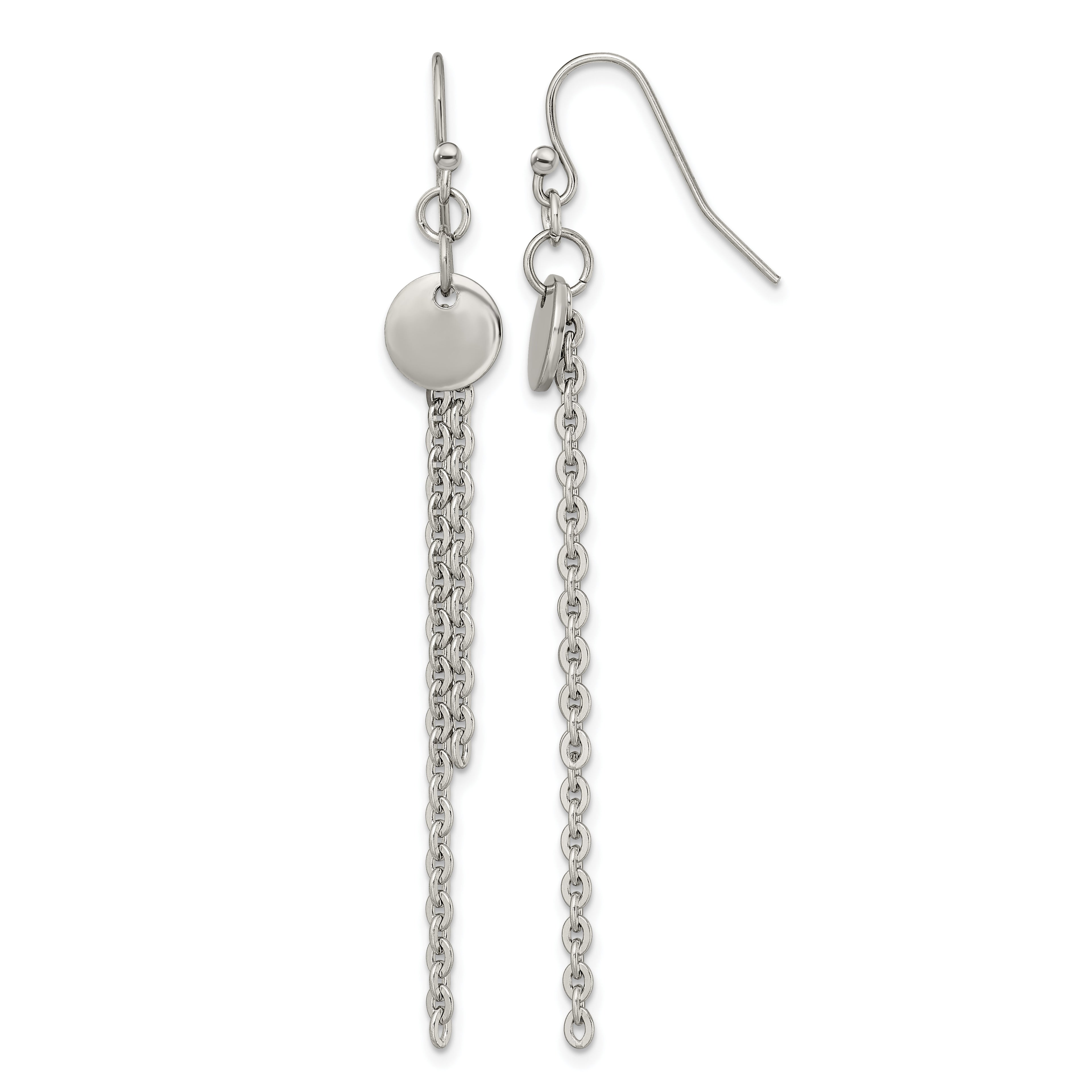 Stainless Steel Polished Drop Dangle Earrings for Women