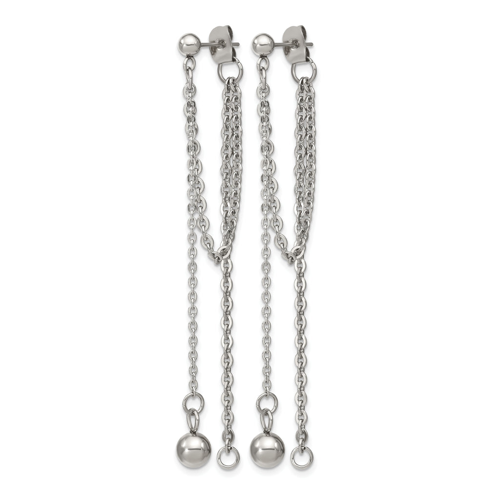 Stainless Steel Polished Drop Dangle Earrings for Women