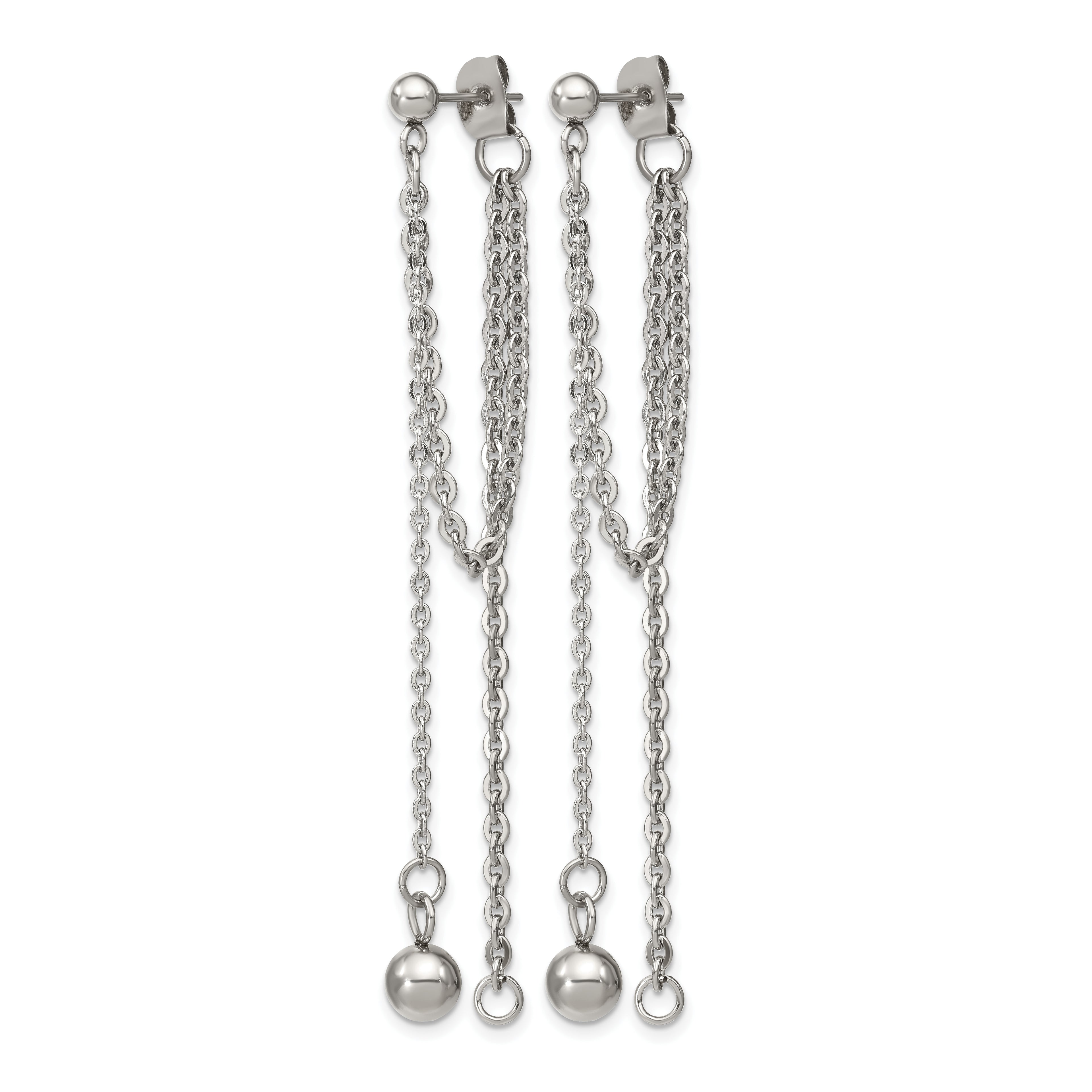 Stainless Steel Polished Drop Dangle Earrings for Women