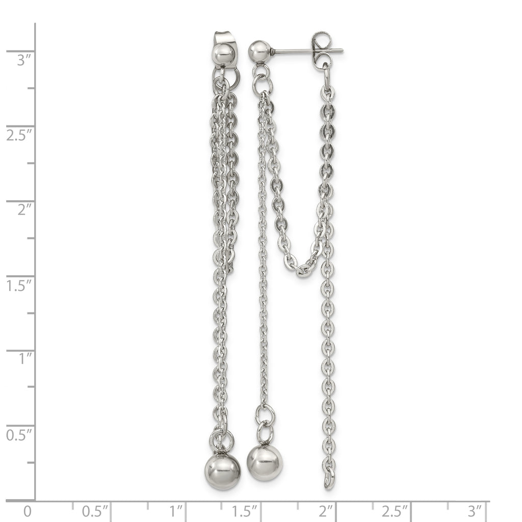 Stainless Steel Polished Drop Dangle Earrings for Women