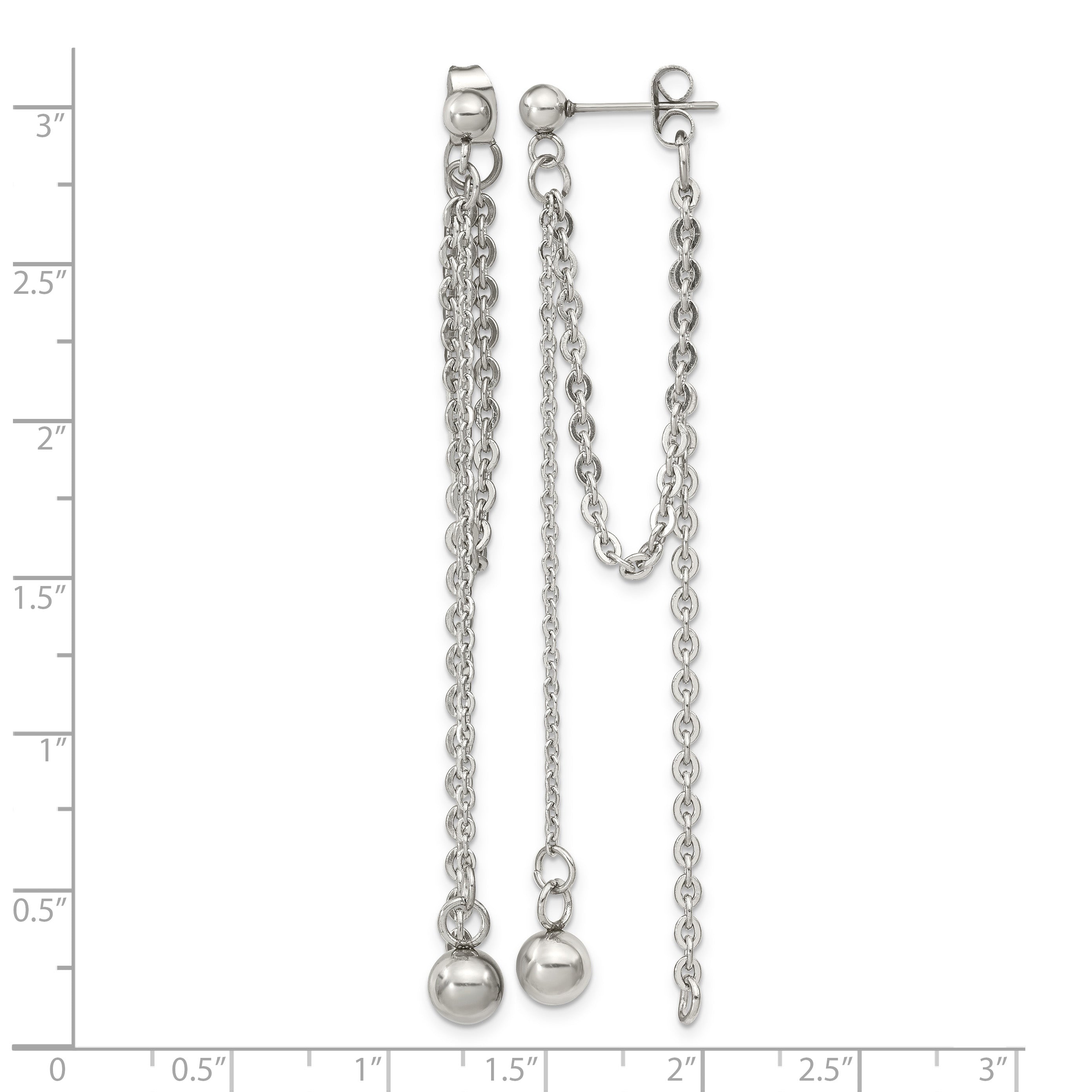 Stainless Steel Polished Drop Dangle Earrings for Women