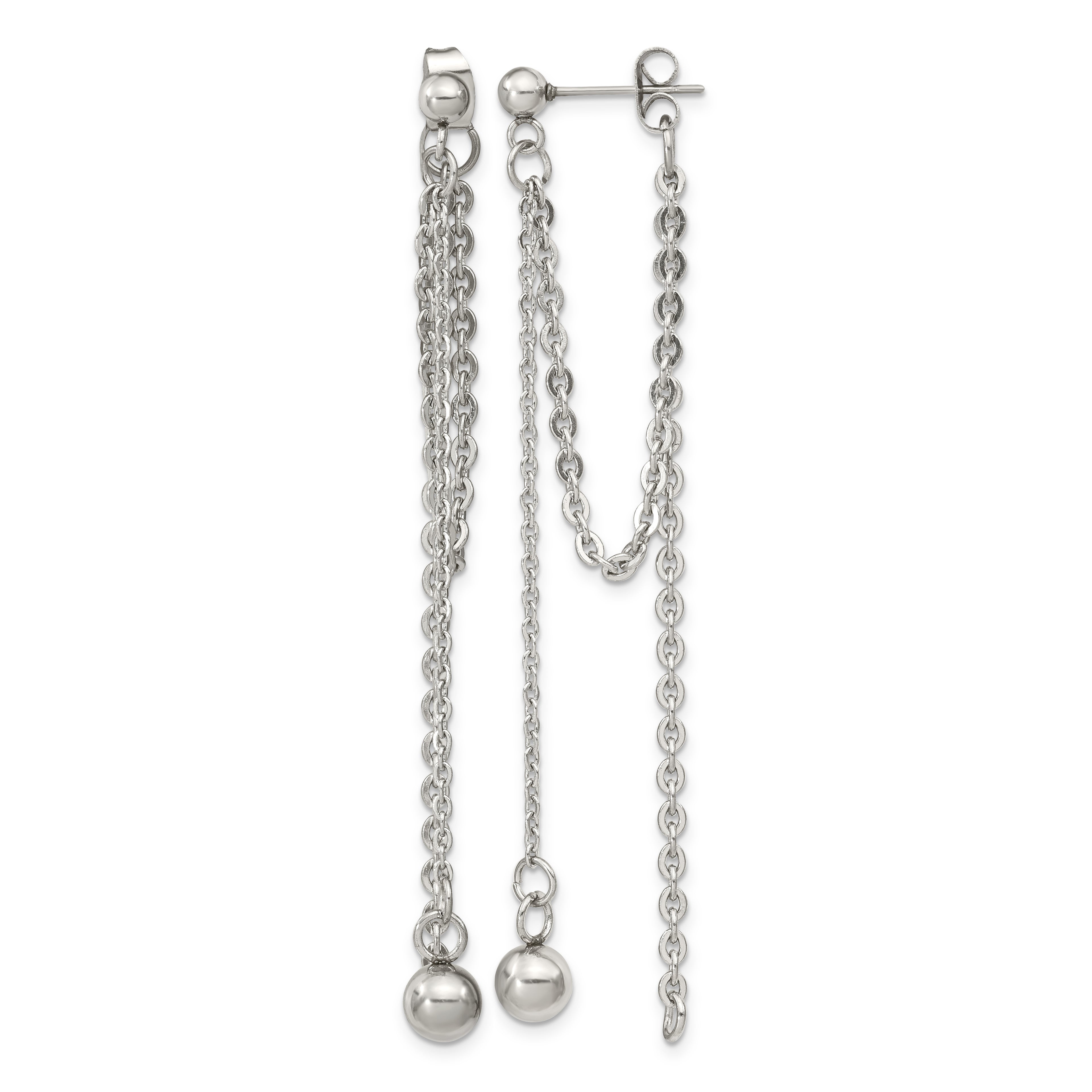 Stainless Steel Polished Drop Dangle Earrings for Women