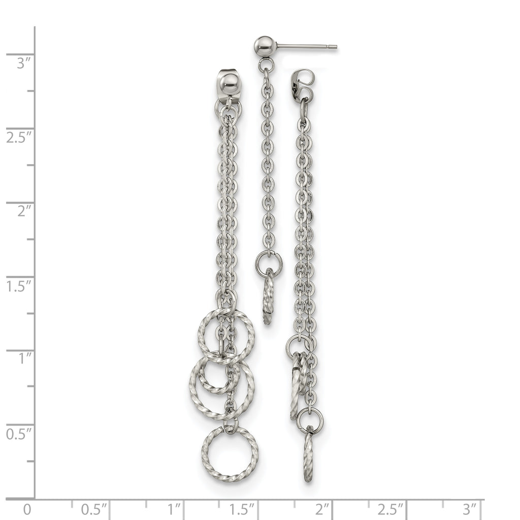 Stainless Steel Polished Drop Dangle Earrings for Women