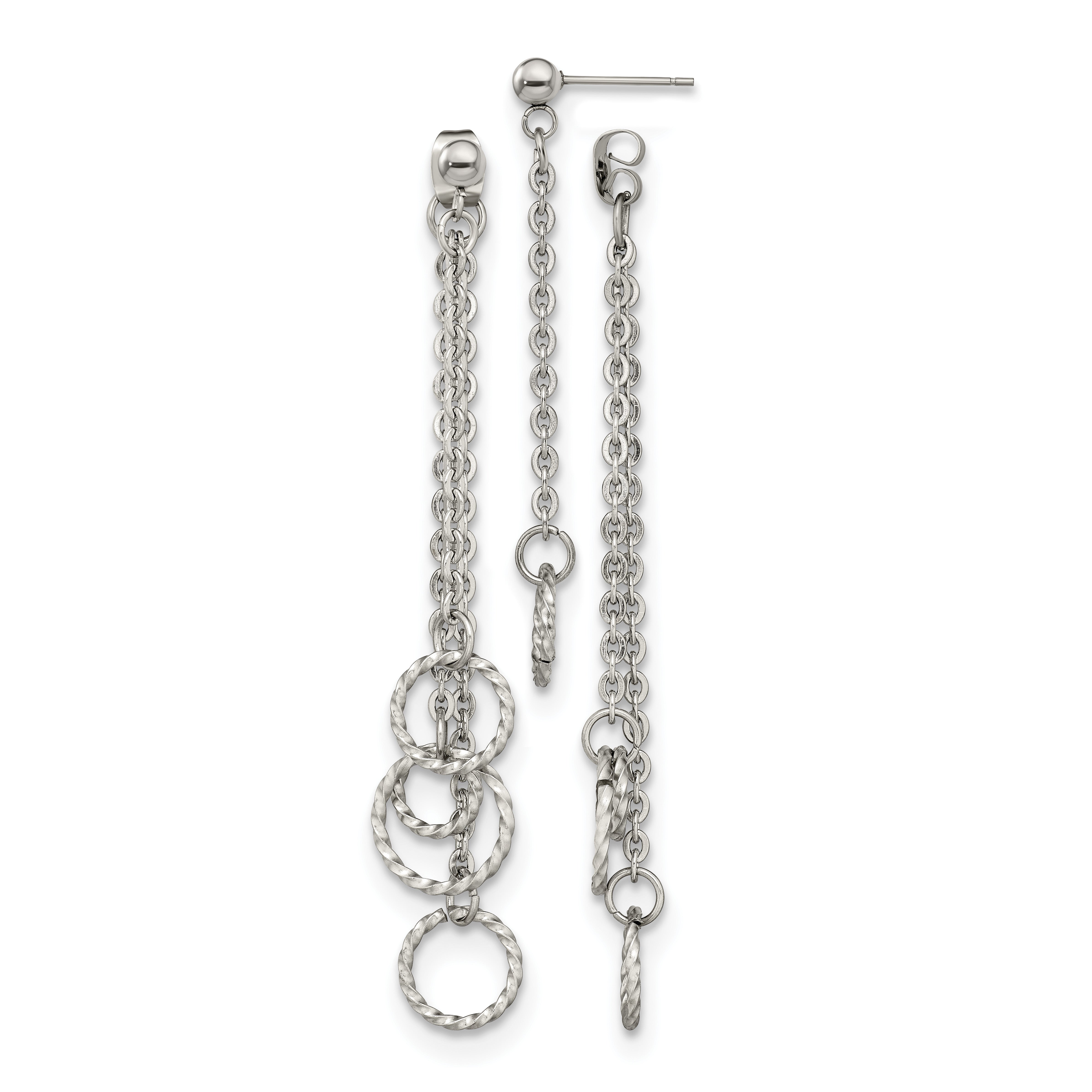 Stainless Steel Polished Drop Dangle Earrings for Women Main image