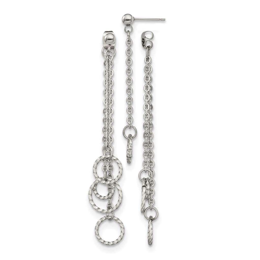 Stainless Steel Polished Drop Dangle Earrings for Women