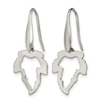 Stainless Steel Polished Leaf Drop Dangle Earrings for Women