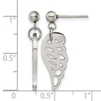 Stainless Steel Polished Drop Dangle Earrings for Women