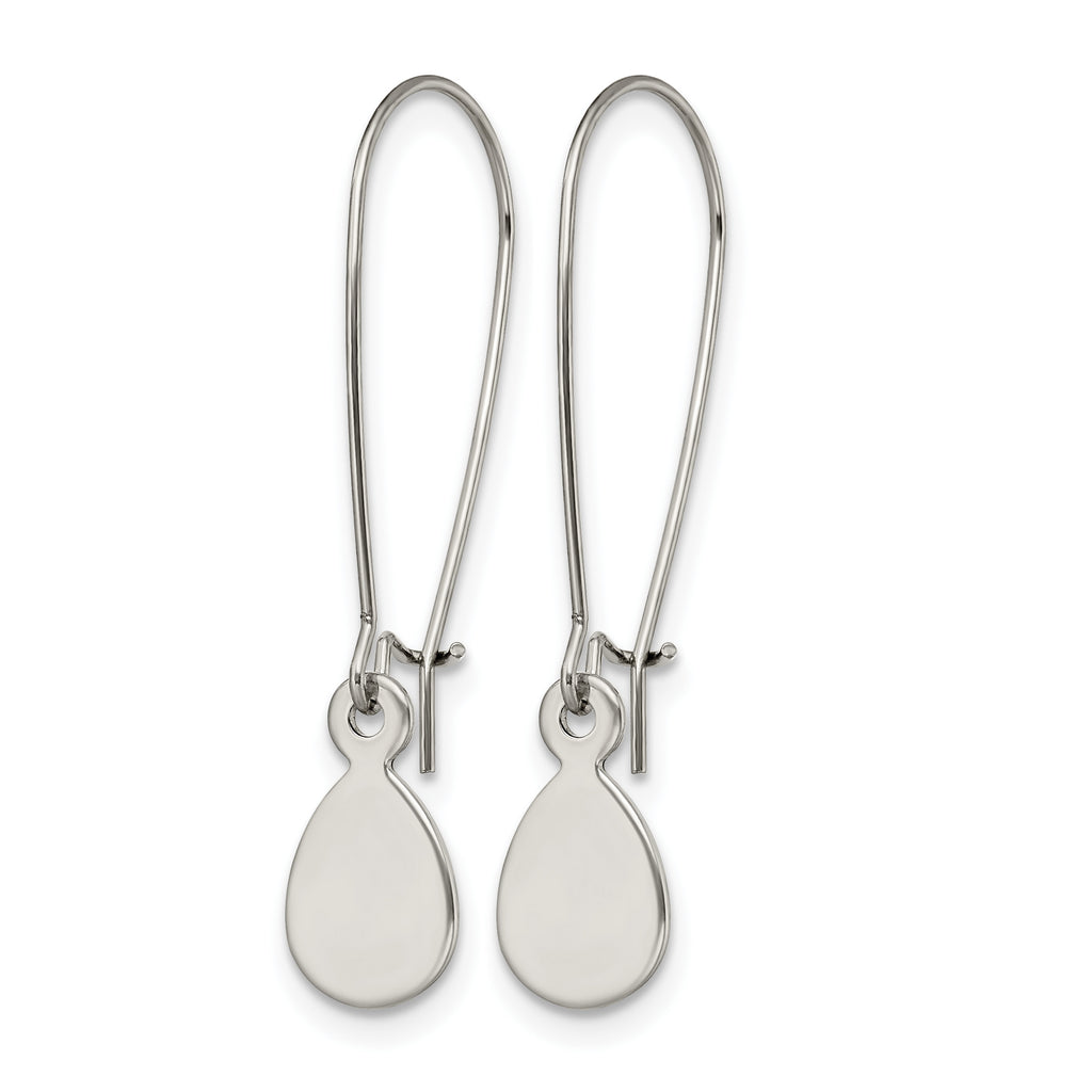 Stainless Steel Polished Teardrop Drop Dangle Earrings for Women