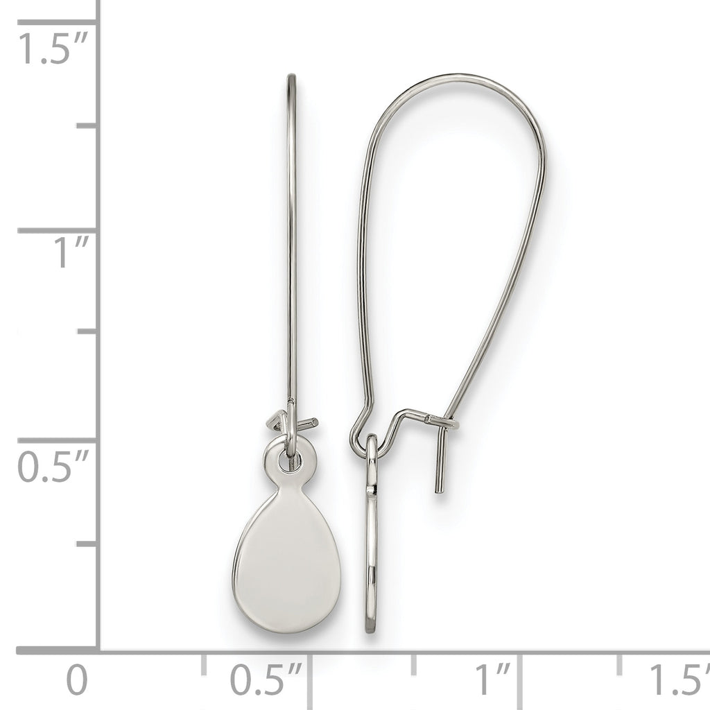 Stainless Steel Polished Teardrop Drop Dangle Earrings for Women
