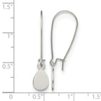 Stainless Steel Polished Teardrop Drop Dangle Earrings for Women