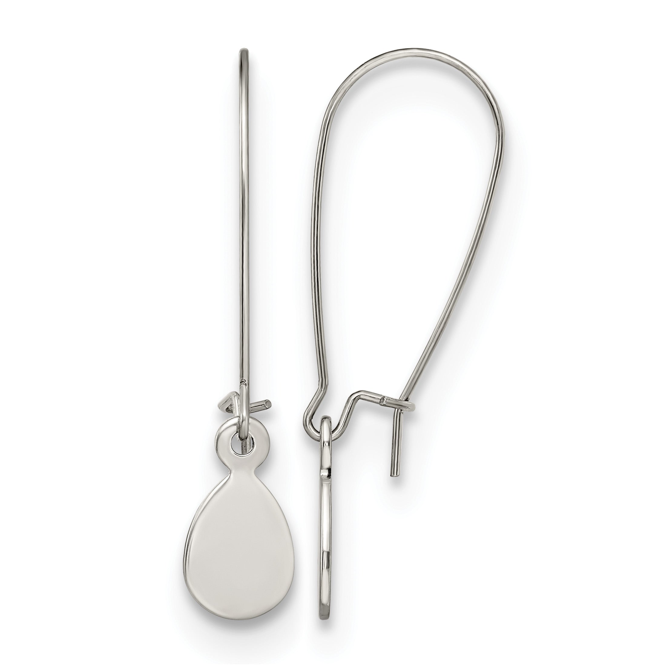 Stainless Steel Polished Teardrop Drop Dangle Earrings for Women
