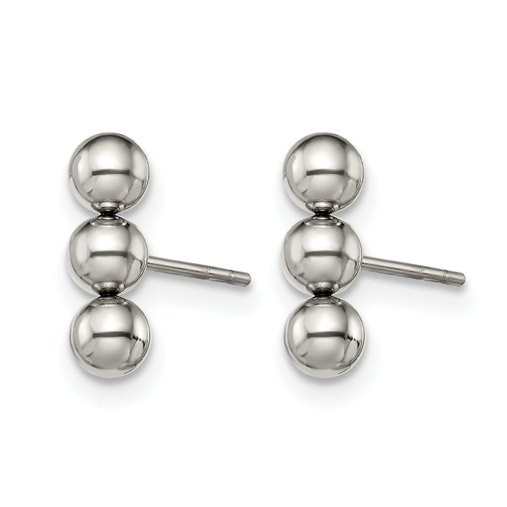 Stainless Steel Polished Ball Earrings for Women