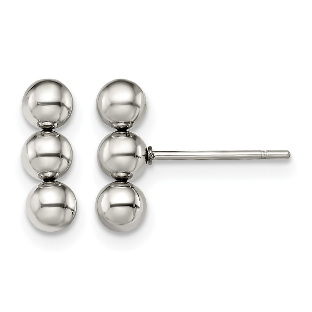 Stainless Steel Polished Ball Earrings for Women
