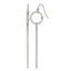 Stainless Steel Polished Lab-Created Crystal Drop Dangle Earrings for Women