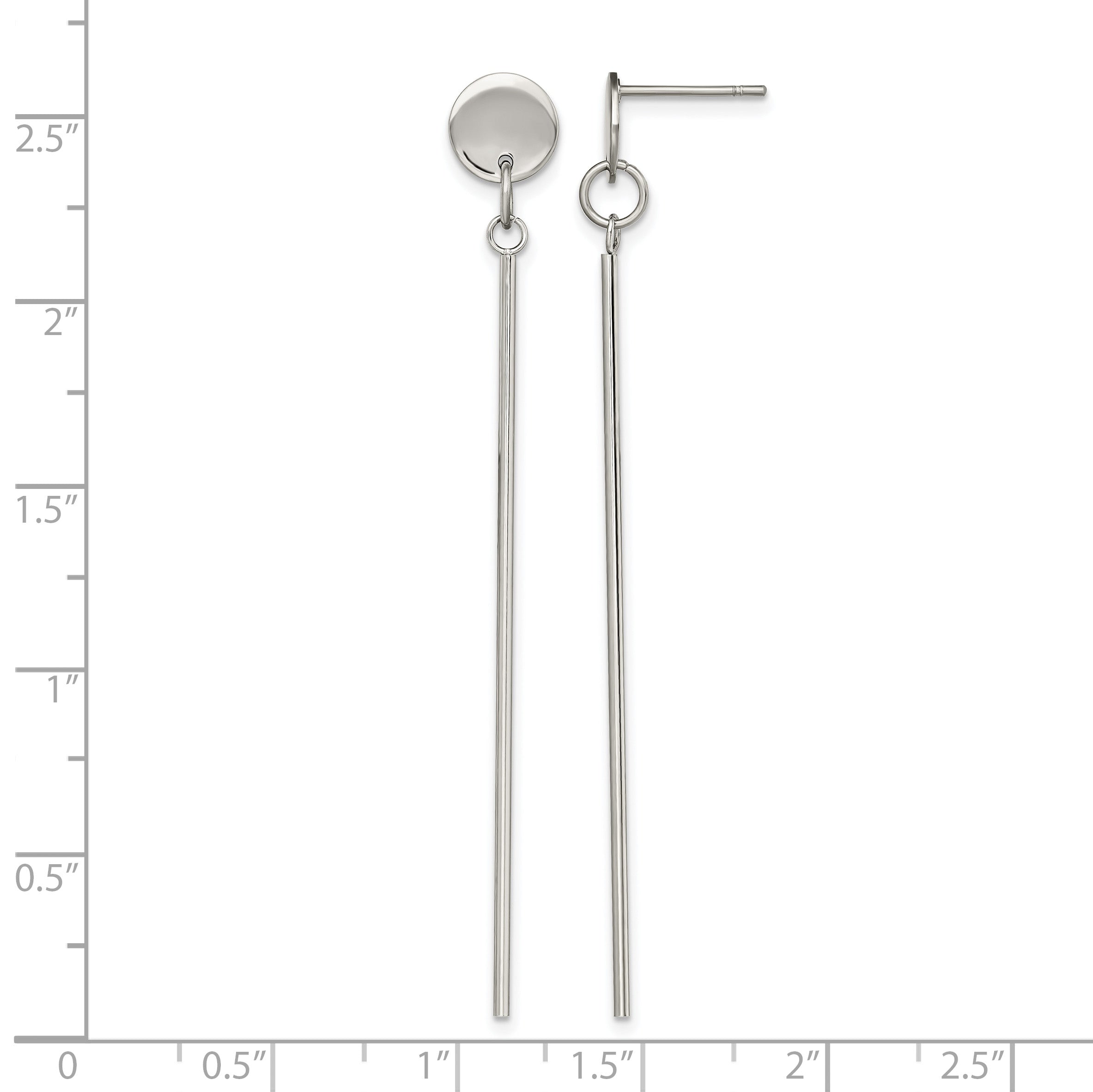 Stainless Steel Polished Drop Dangle Earrings for Women
