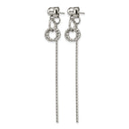 Stainless Steel Polished Twisted Drop Dangle Earrings for Women