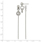 Stainless Steel Polished Twisted Drop Dangle Earrings for Women