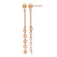 Stainless Steel Rose Gold-Tone Polished Drop Dangle Earrings for Women