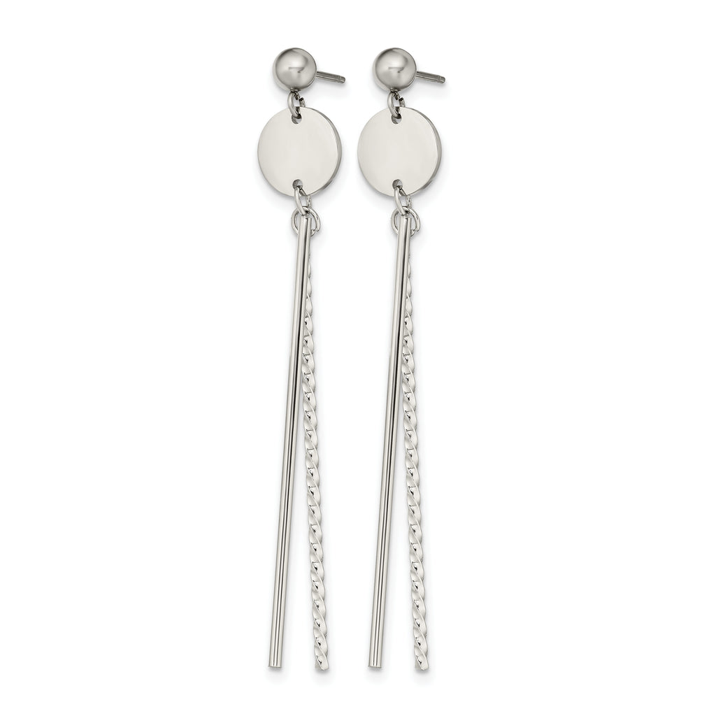 Stainless Steel Polished Drop Dangle Earrings for Women