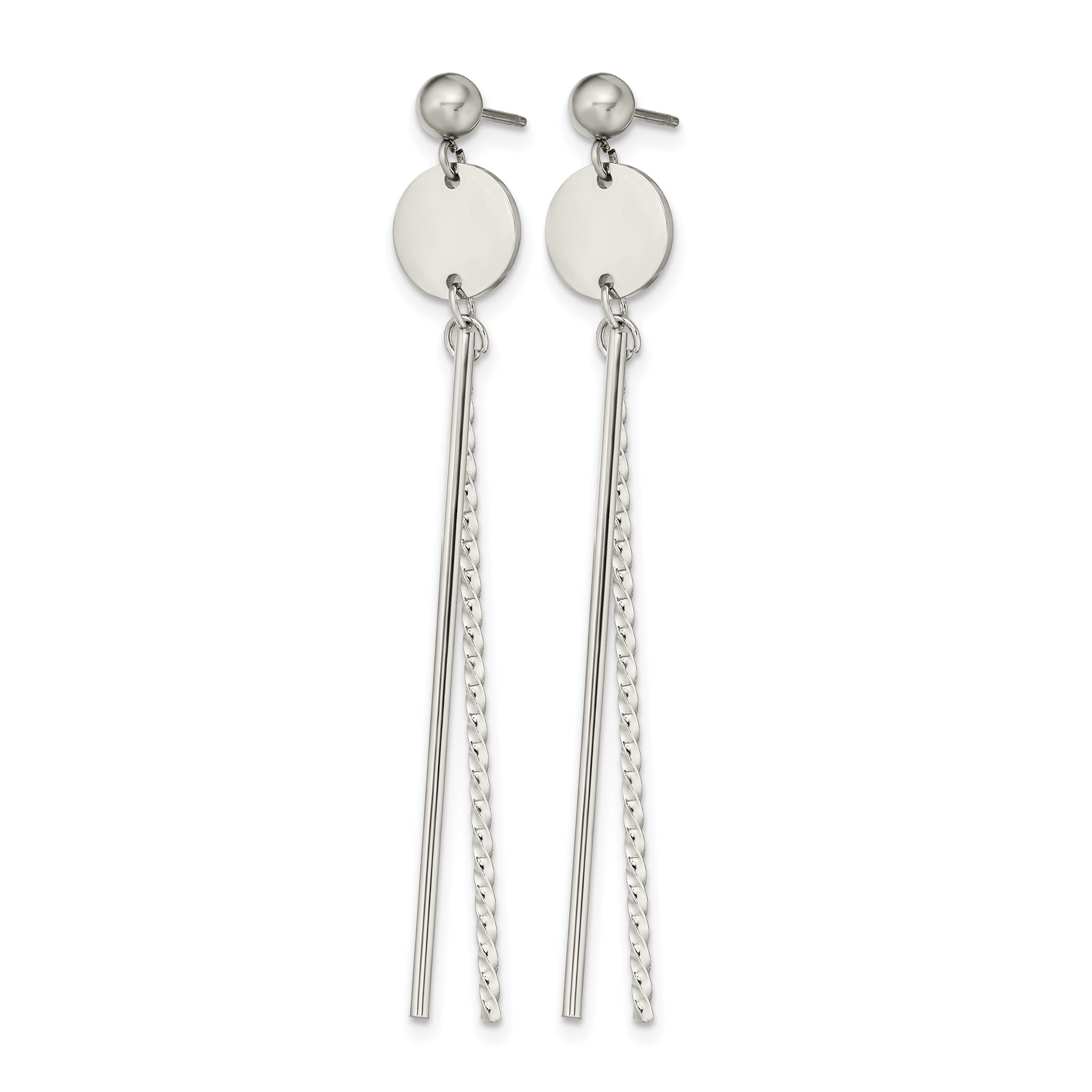 Stainless Steel Polished Drop Dangle Earrings for Women