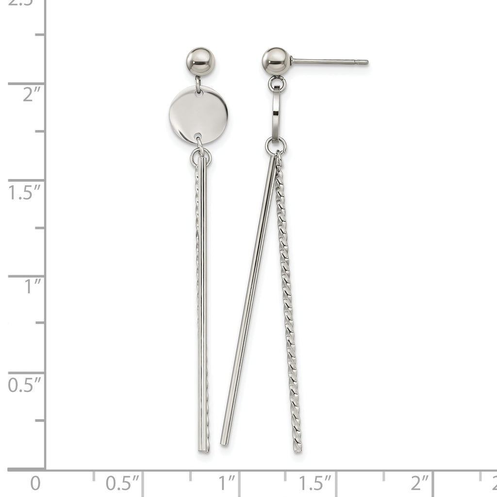 Stainless Steel Polished Drop Dangle Earrings for Women