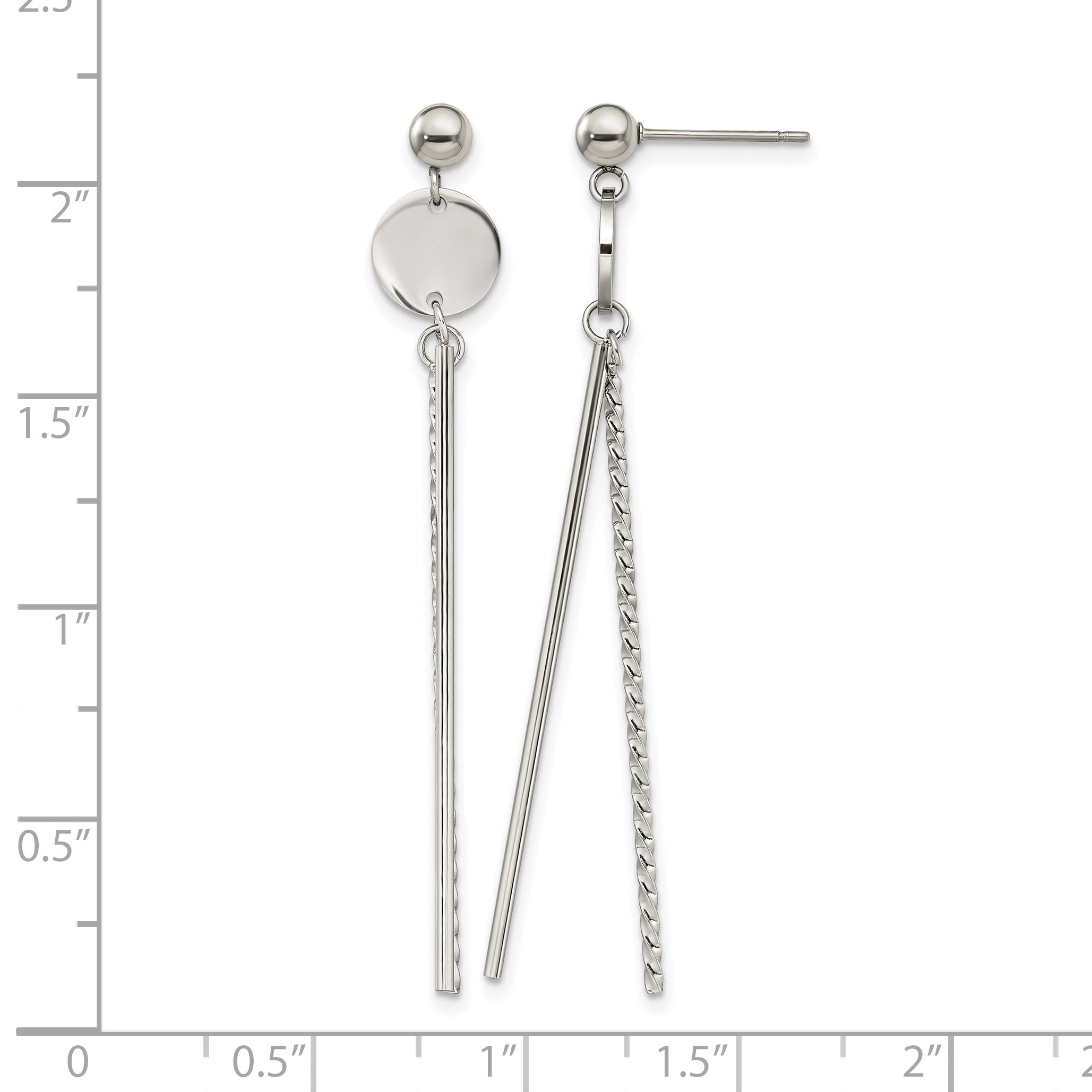 Stainless Steel Polished Drop Dangle Earrings for Women