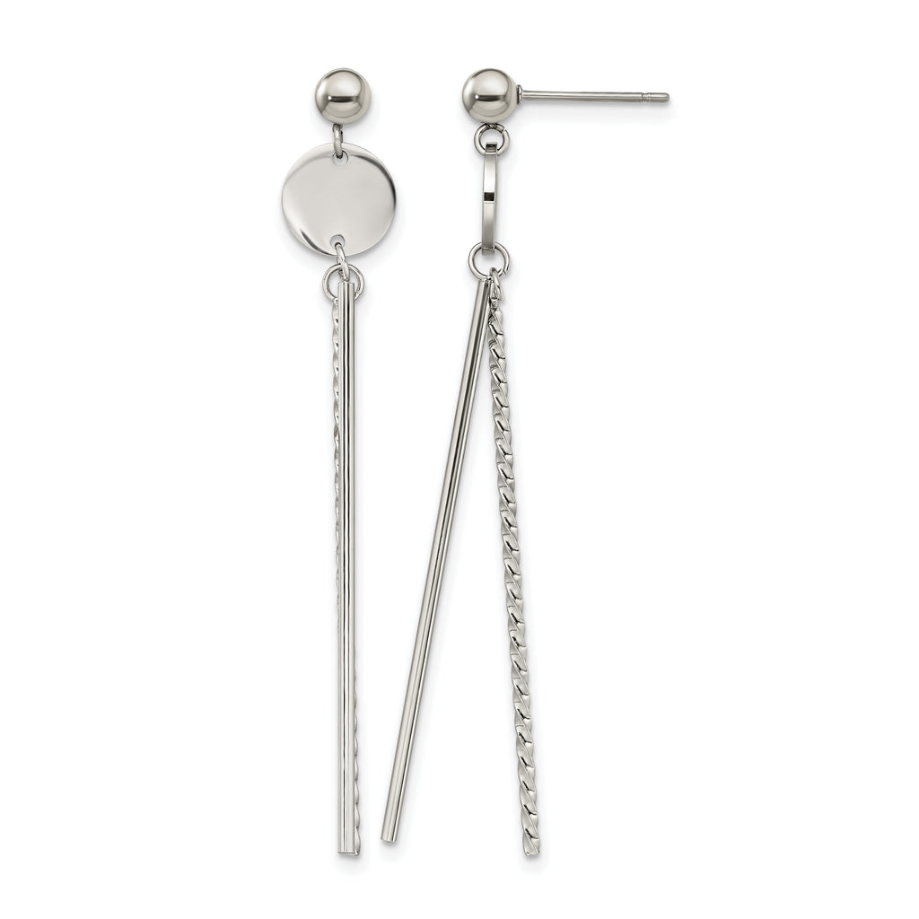 Stainless Steel Polished Drop Dangle Earrings for Women