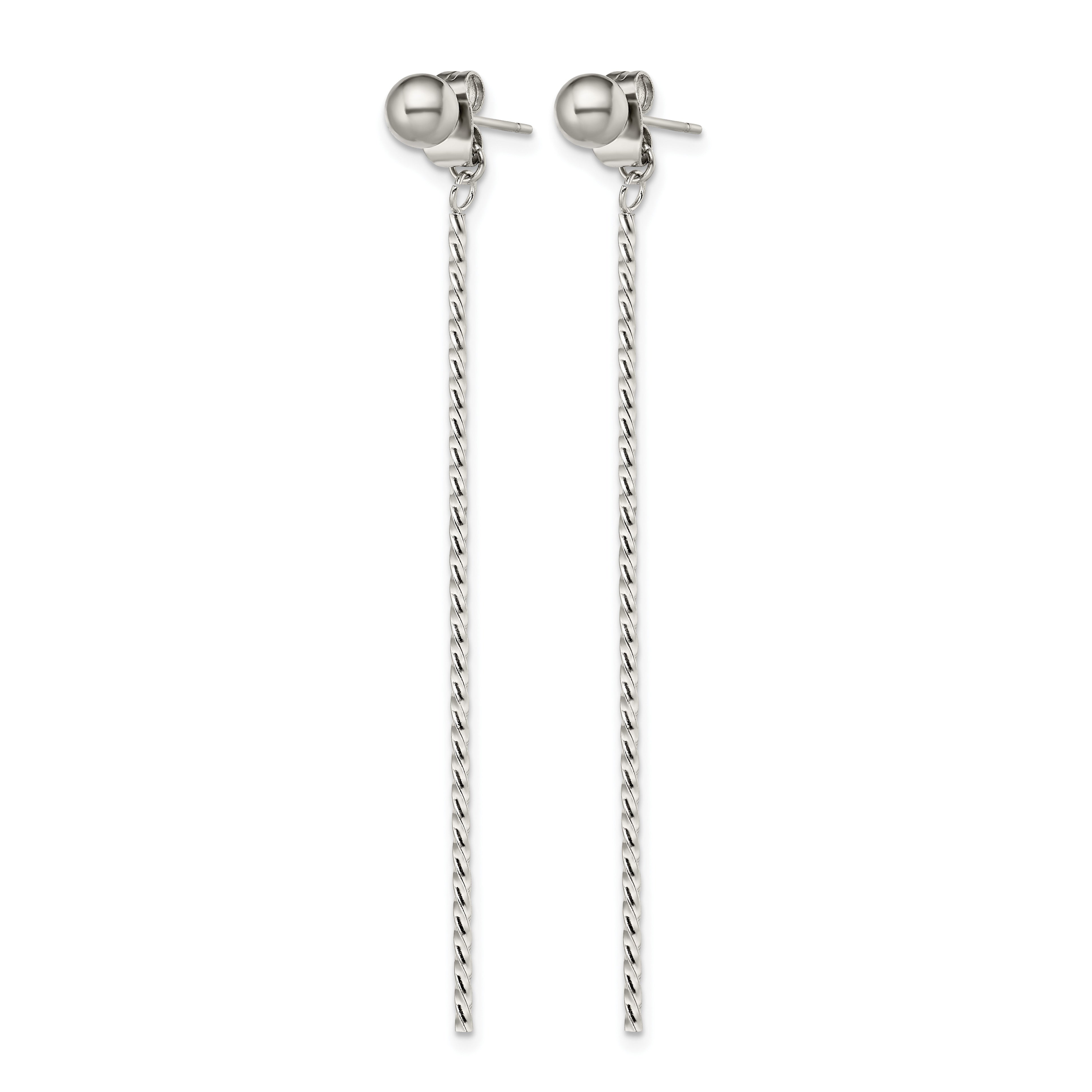 Stainless Steel Polished Drop Dangle Earrings for Women Secondary image