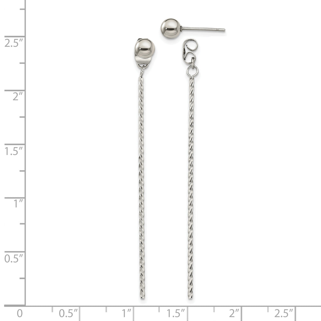 Stainless Steel Polished Drop Dangle Earrings for Women