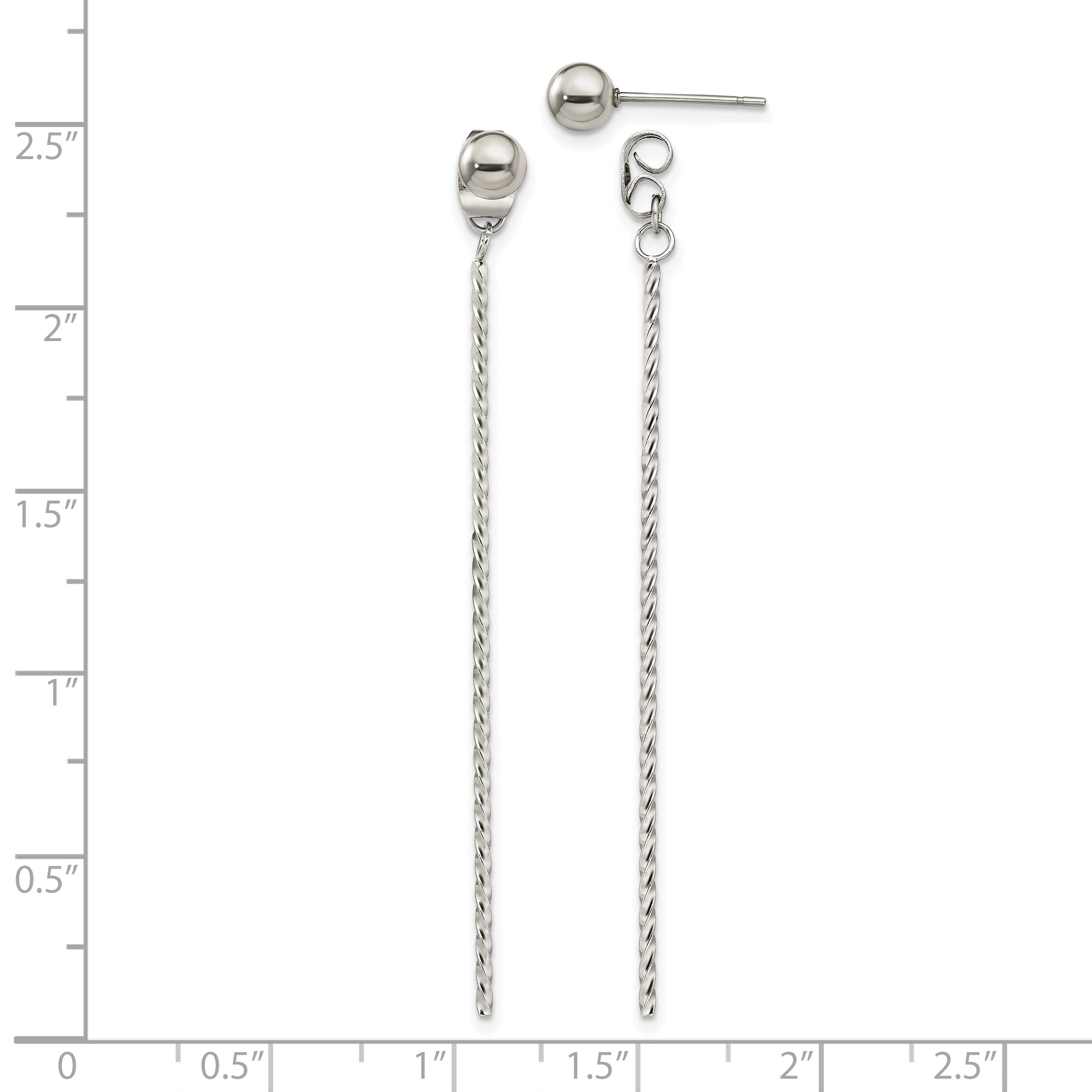 Stainless Steel Polished Drop Dangle Earrings for Women