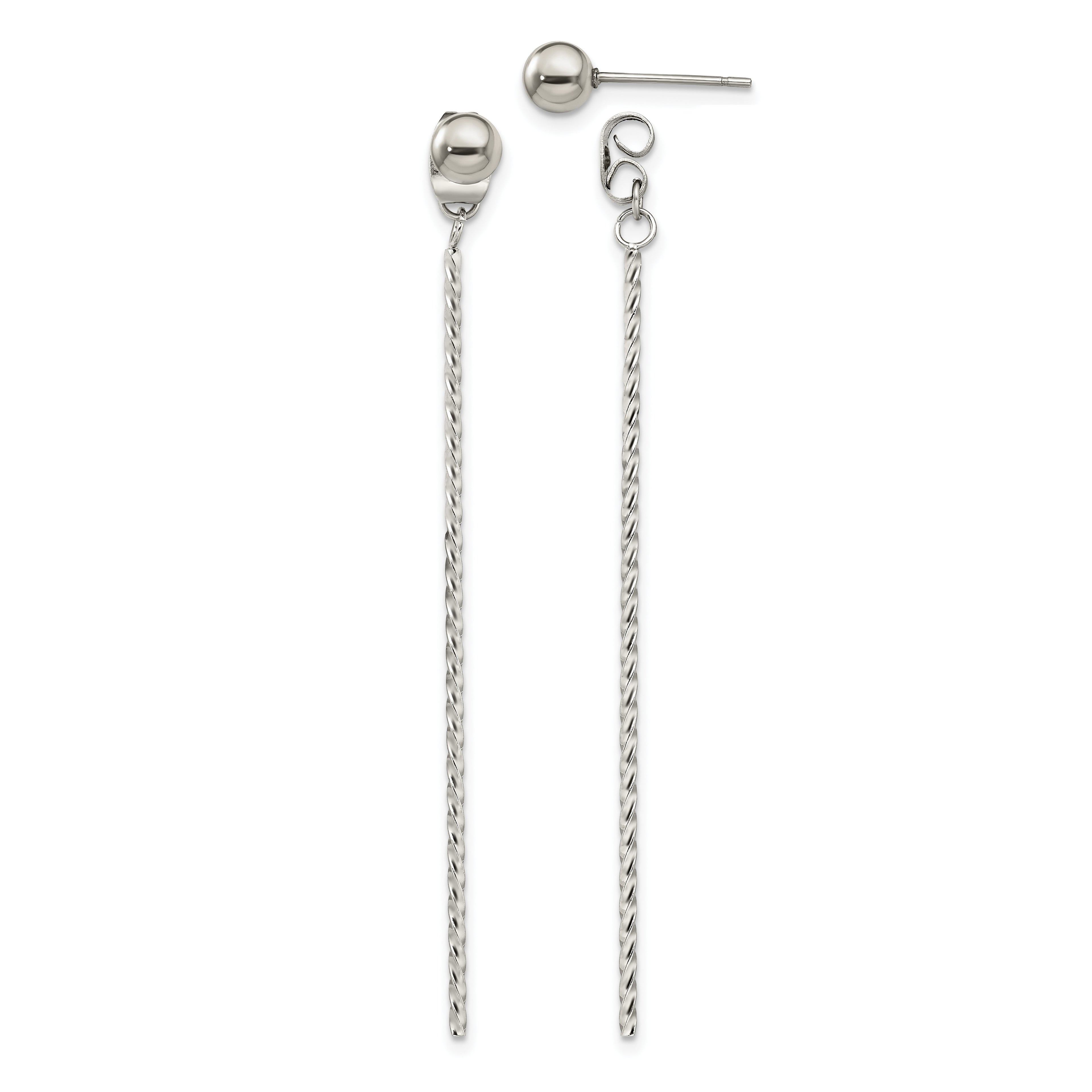 Stainless Steel Polished Drop Dangle Earrings for Women