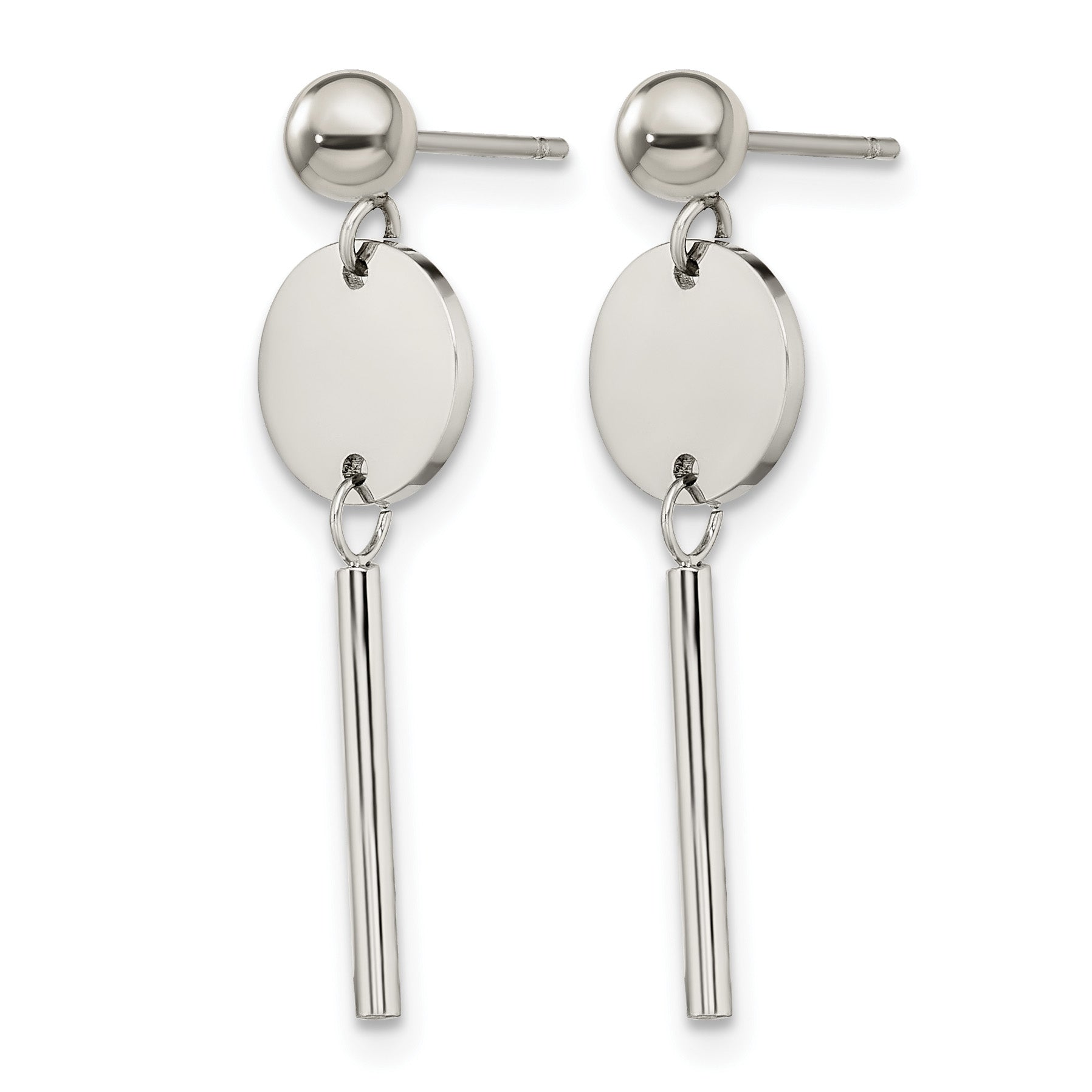 Stainless Steel Polished Drop Dangle Earrings for Women Secondary image