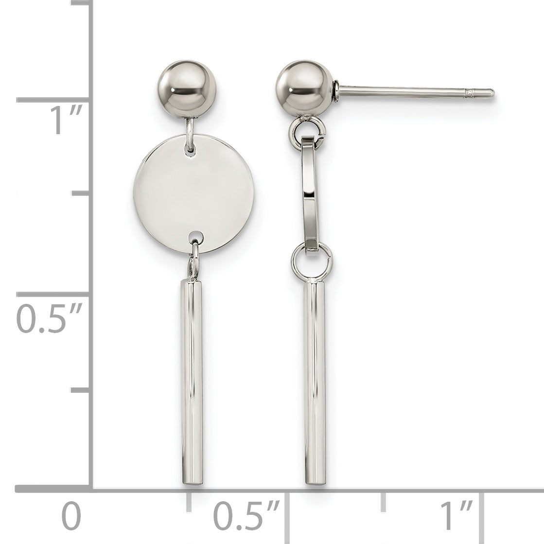 Stainless Steel Polished Drop Dangle Earrings for Women