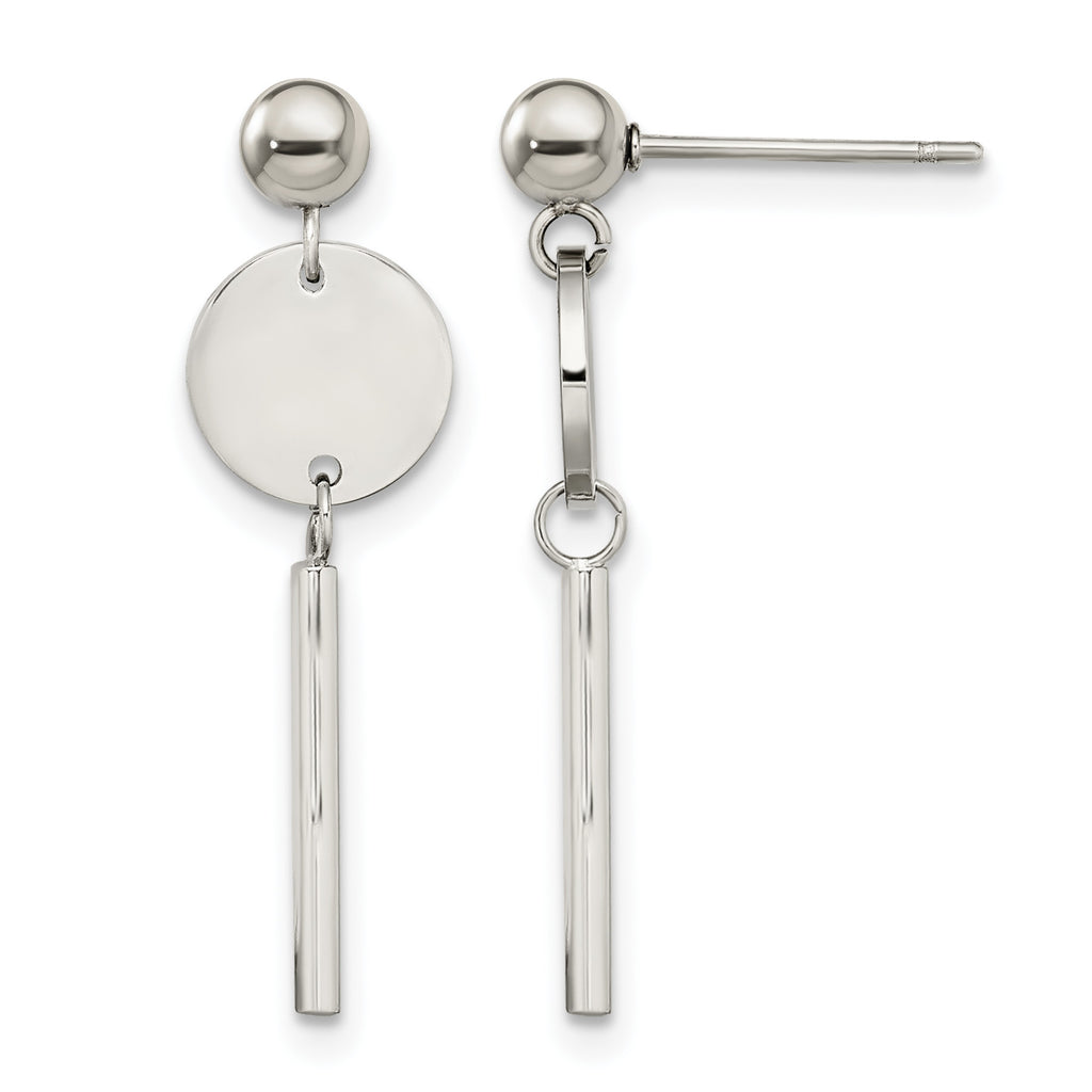 Stainless Steel Polished Drop Dangle Earrings for Women