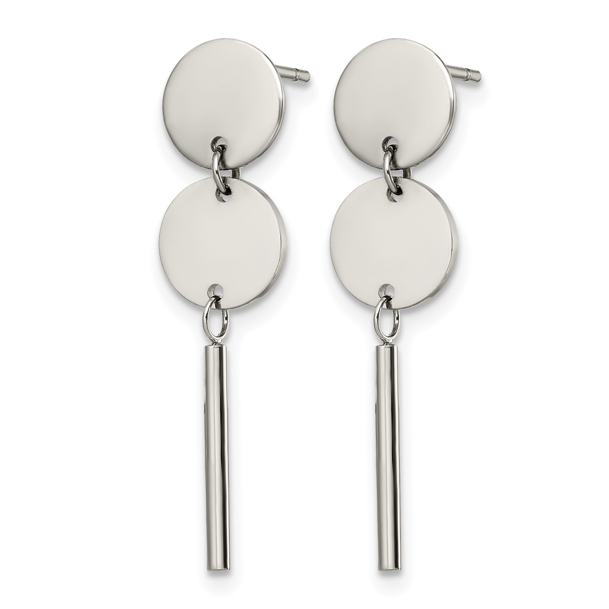 Stainless Steel Polished Drop Dangle Earrings for Women Secondary image