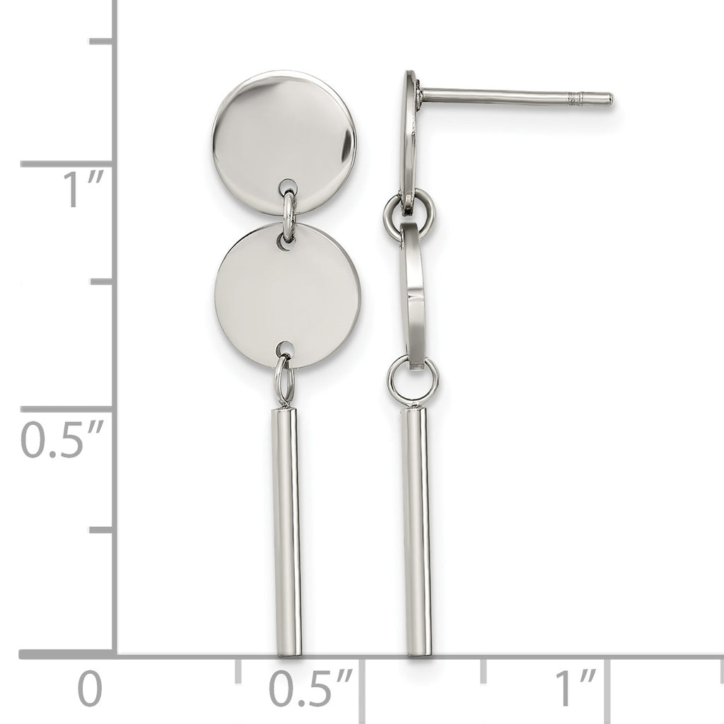 Stainless Steel Polished Drop Dangle Earrings for Women