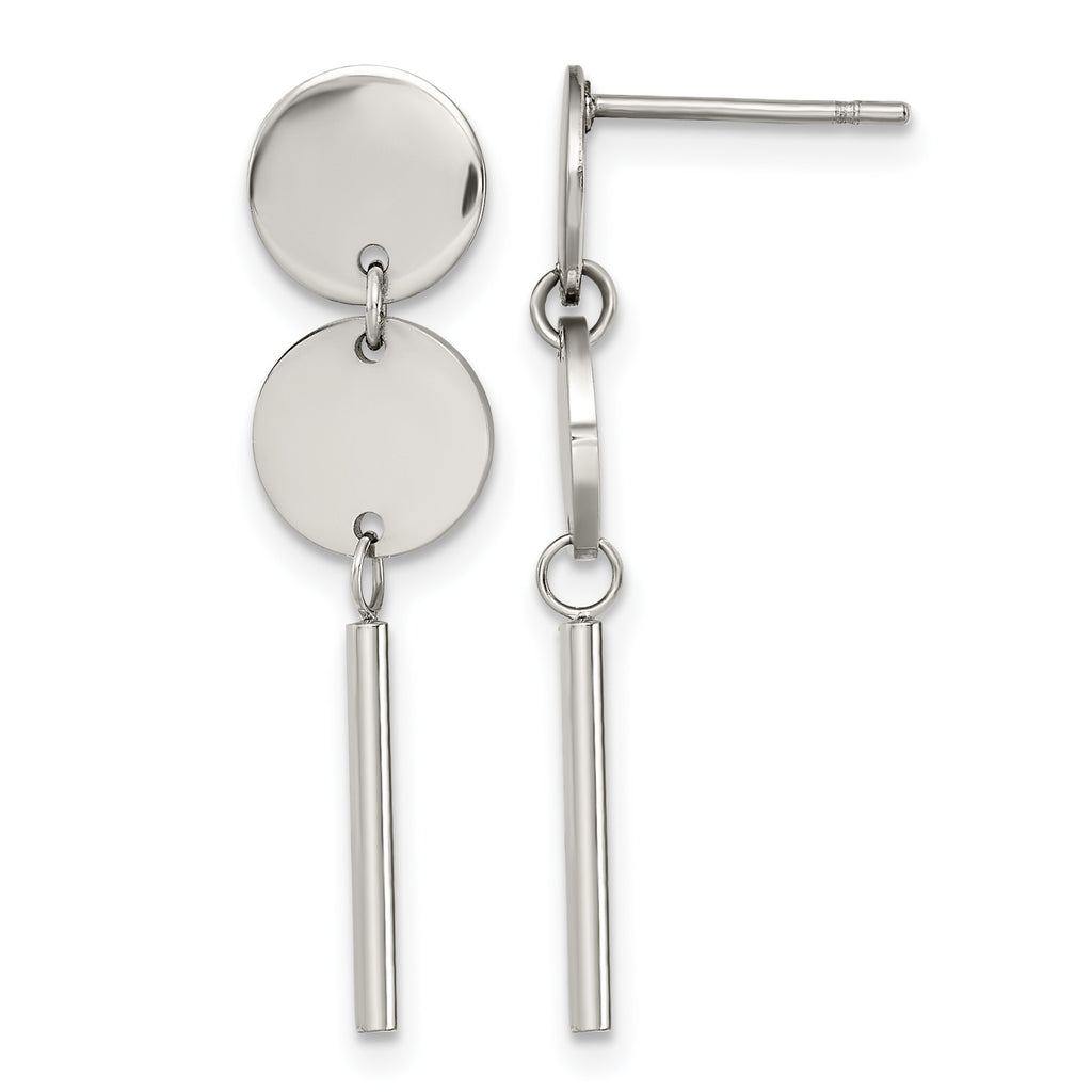 Stainless Steel Polished Drop Dangle Earrings for Women