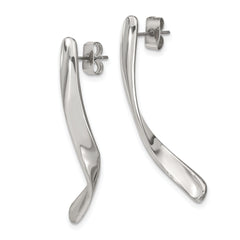 Chisel Stainless Steel Polished Twisted Post Earrings