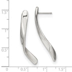 Chisel Stainless Steel Polished Twisted Post Earrings