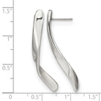 Stainless Steel Polished Twisted Drop Dangle Earrings for Women