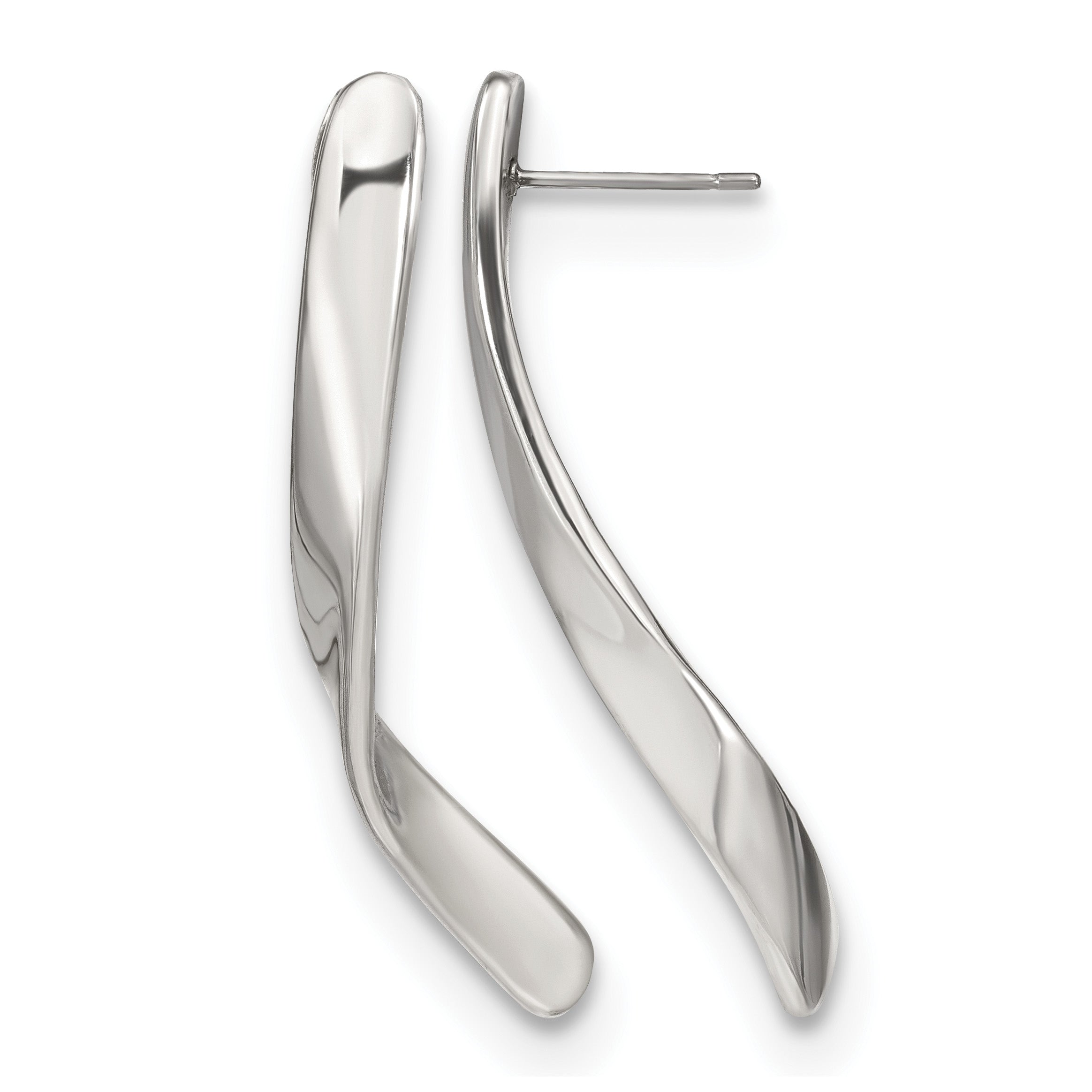 Stainless Steel Polished Twisted Drop Dangle Earrings for Women Main image