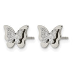 Stainless Steel Polished Button Earrings for Women
