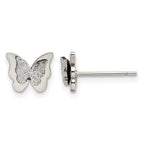 Stainless Steel Polished Button Earrings for Women