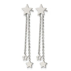 Stainless Steel Polished Star Drop Dangle Earrings for Women